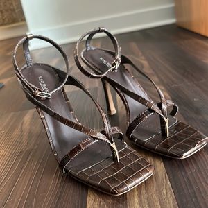 Faythe Choc Croc Heels in size 7.5